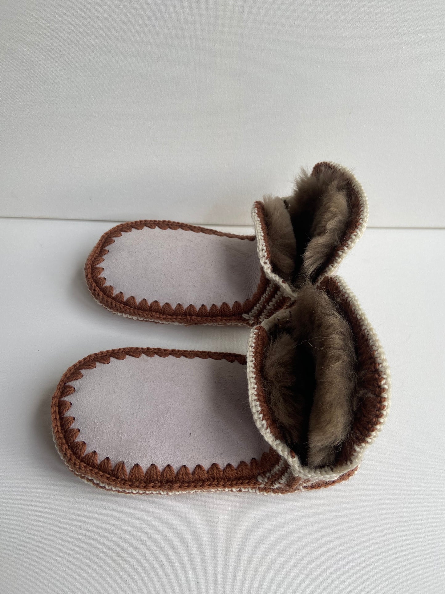 Pre-Order: Brown & Cream Slippers