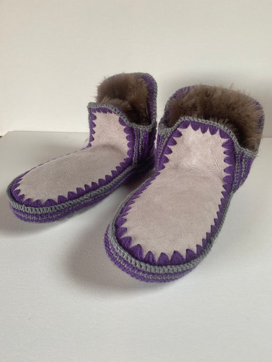 Pre-Order: Purple & Grey Slippers