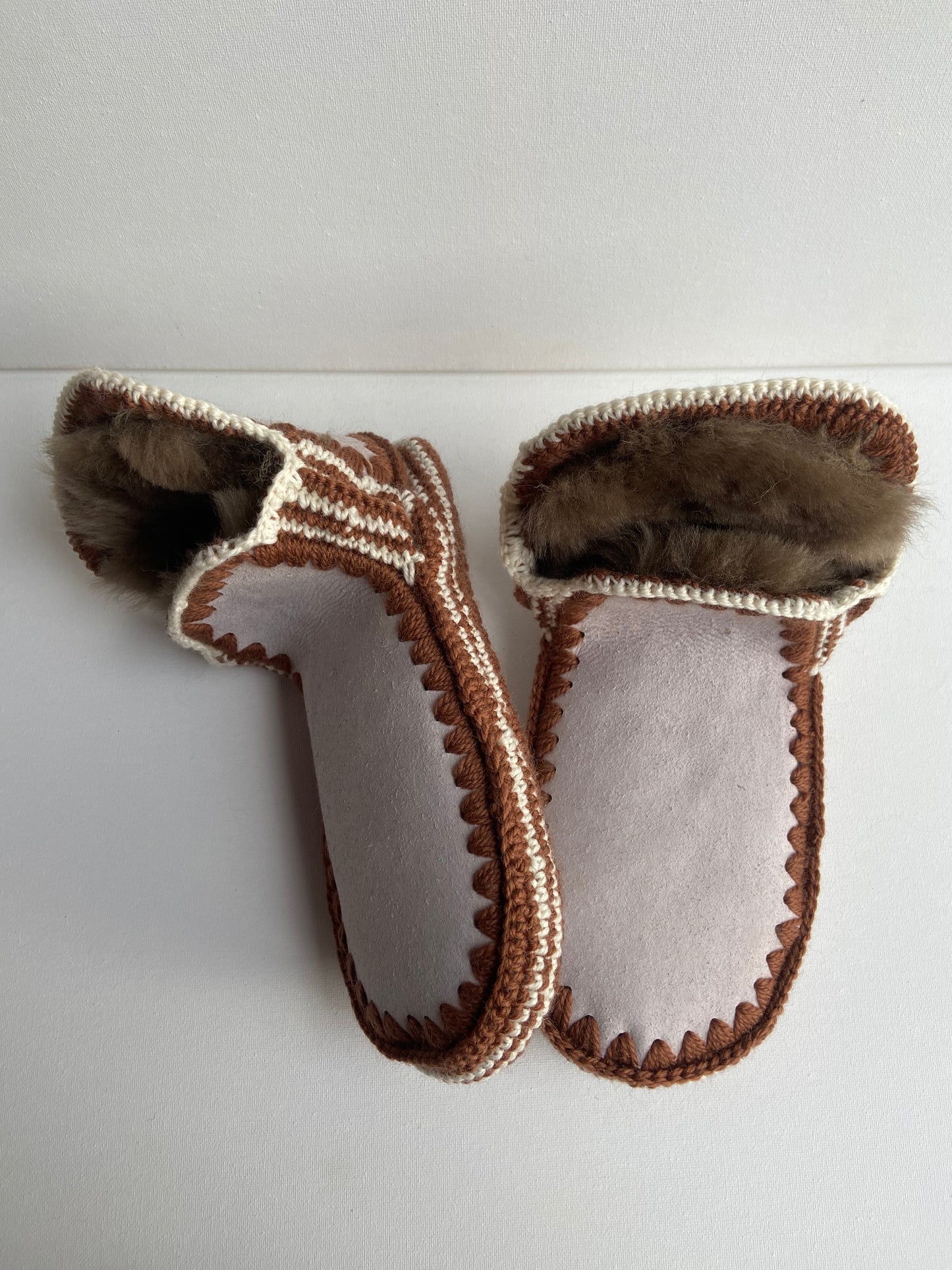 Pre-Order: Brown & Cream Slippers