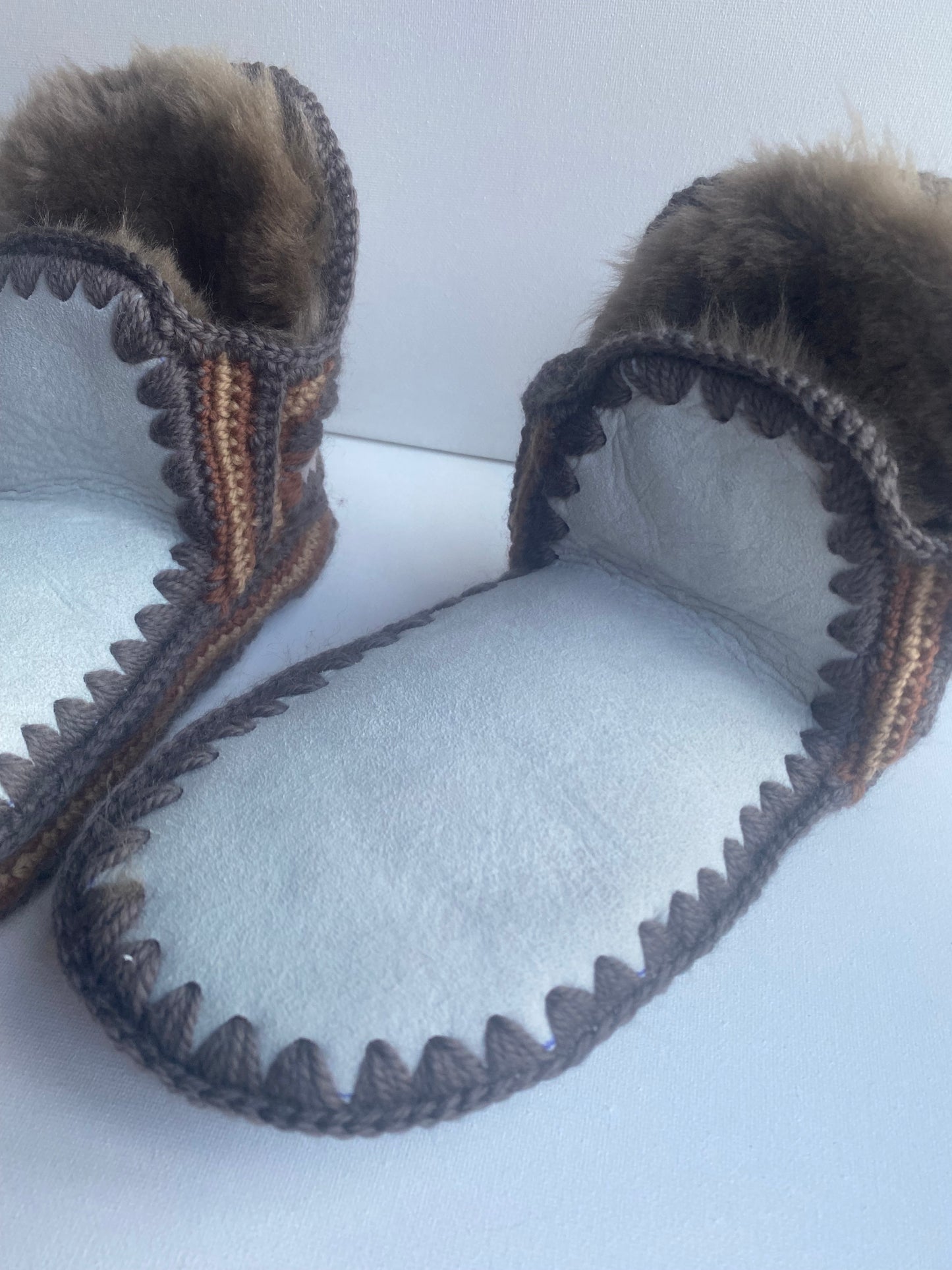 Pre-Order: Two tone Brown & Tan Slippers