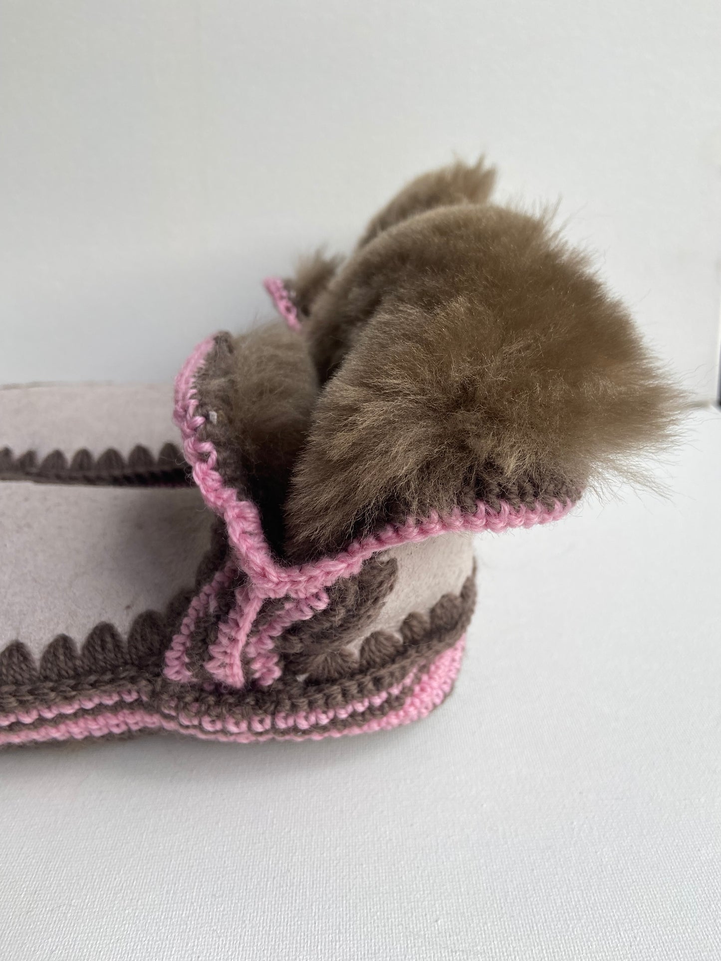 Pre-Order: Brown & Pink Slippers