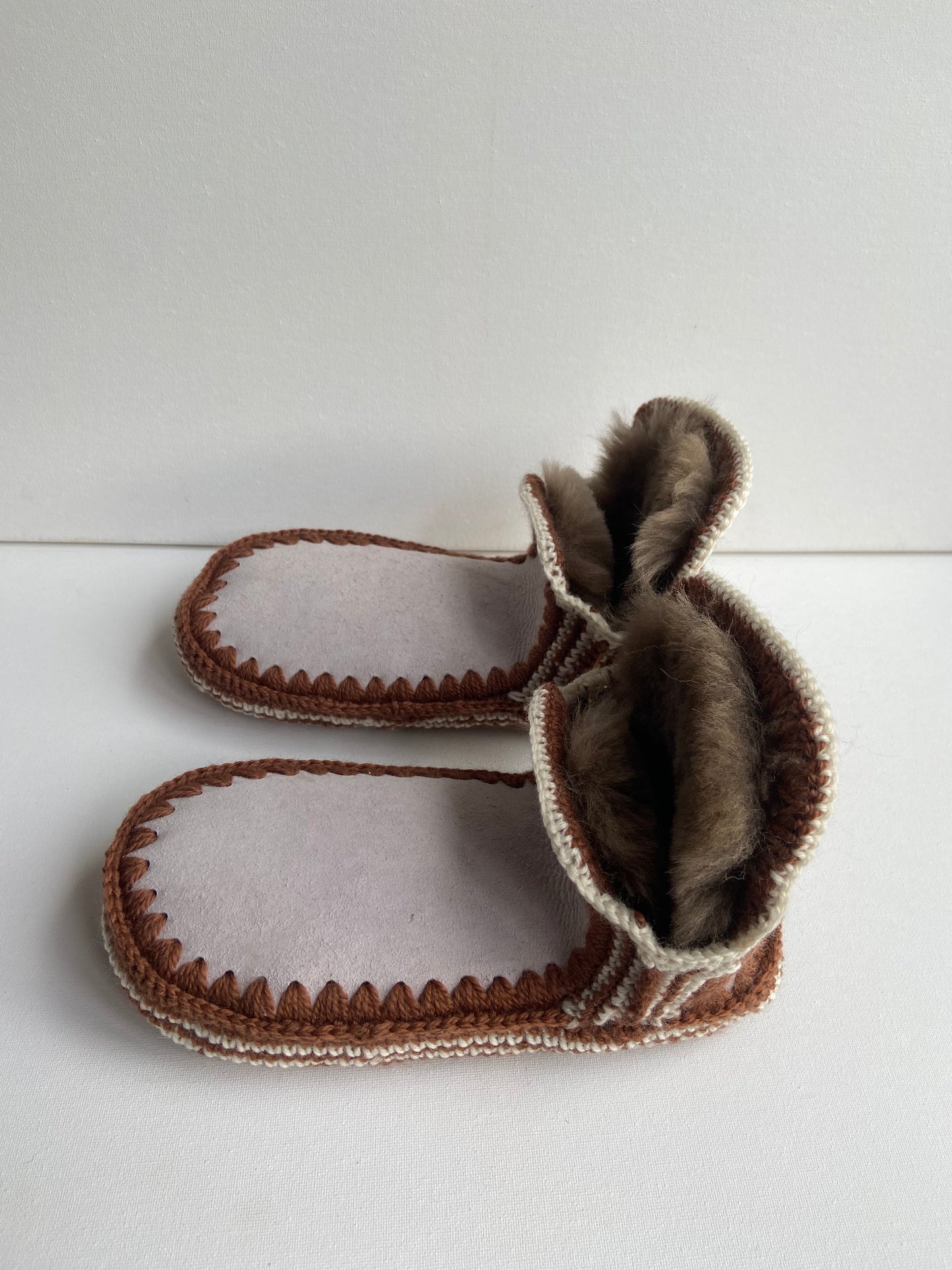 Pre-Order: Brown & Cream Slippers