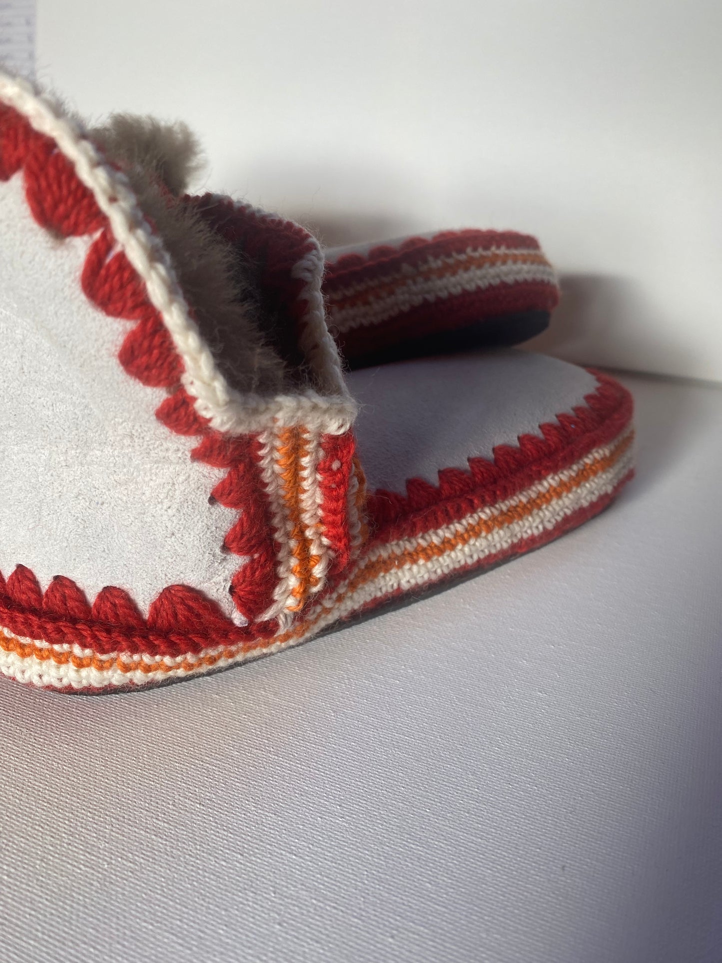 Pre-Order: Red, Orange & Cream Slippers