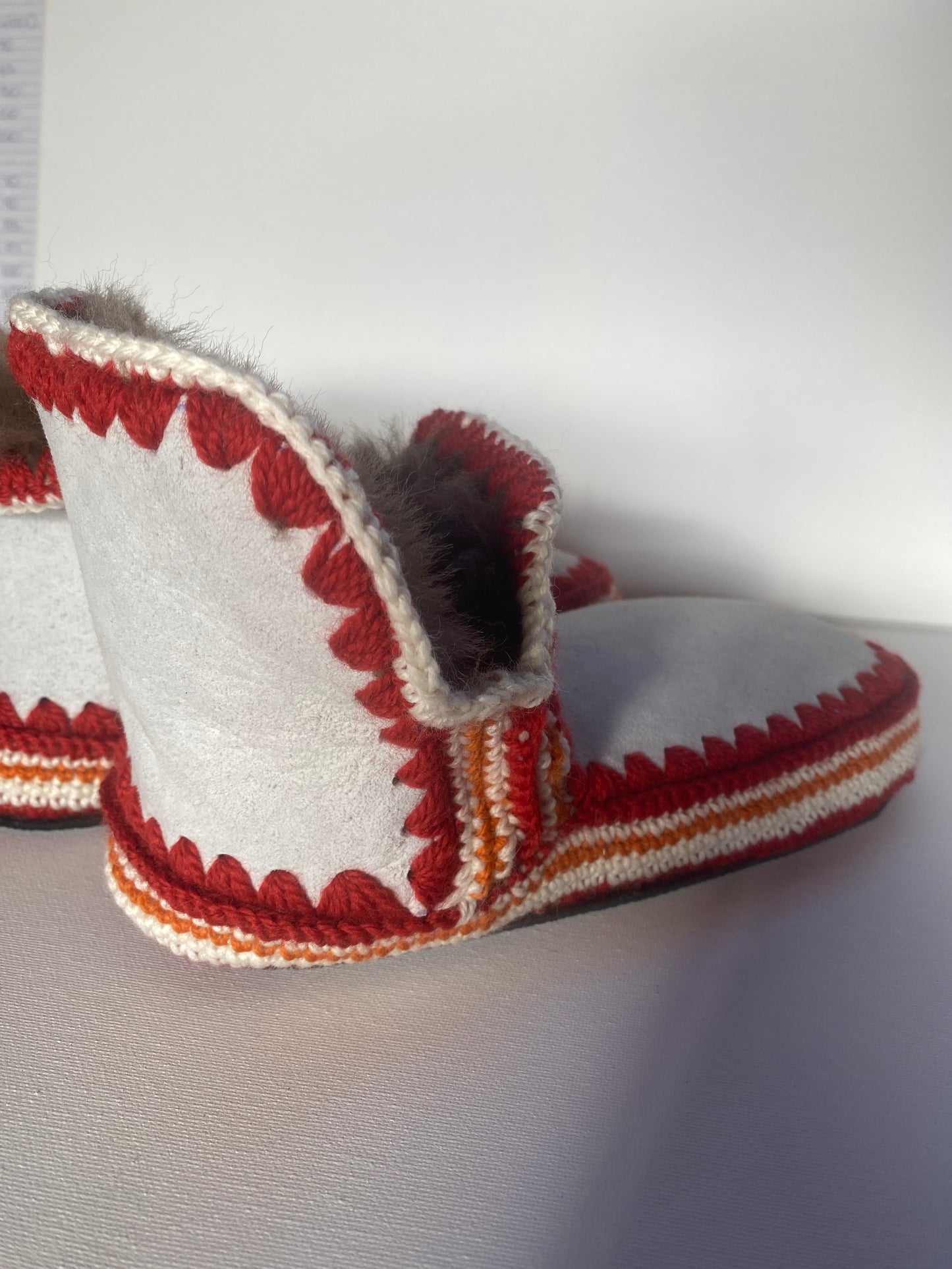 Pre-Order: Red, Orange & Cream Slippers