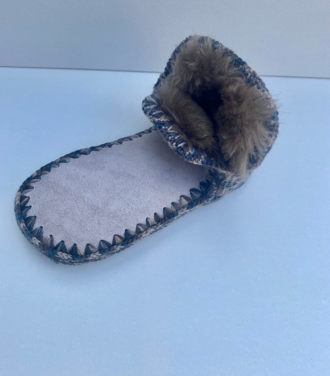 PRA PRINTED SLIDES SLIPPERS BLACK LAMBSKIN