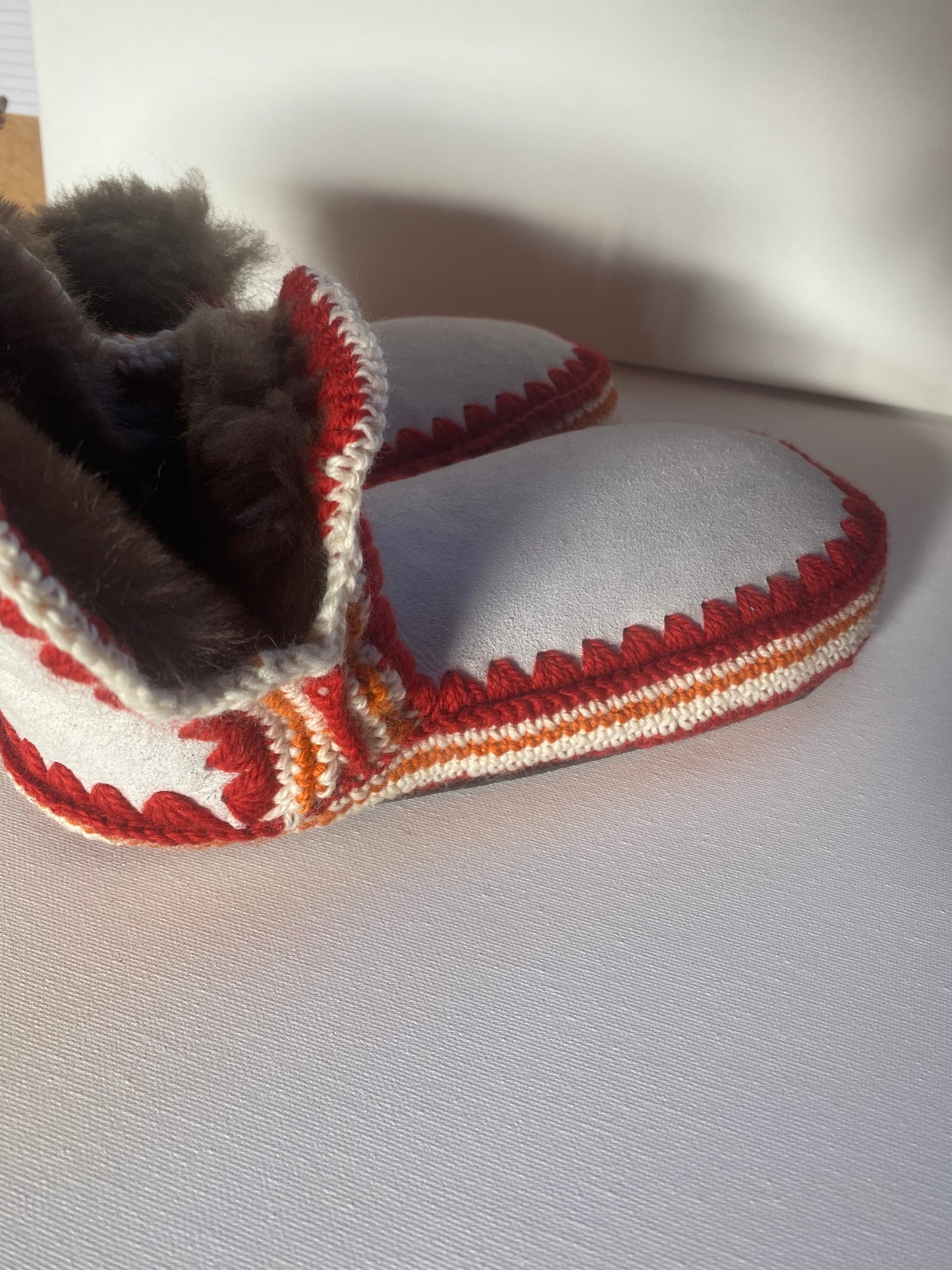 Pre-Order: Red, Orange & Cream Slippers
